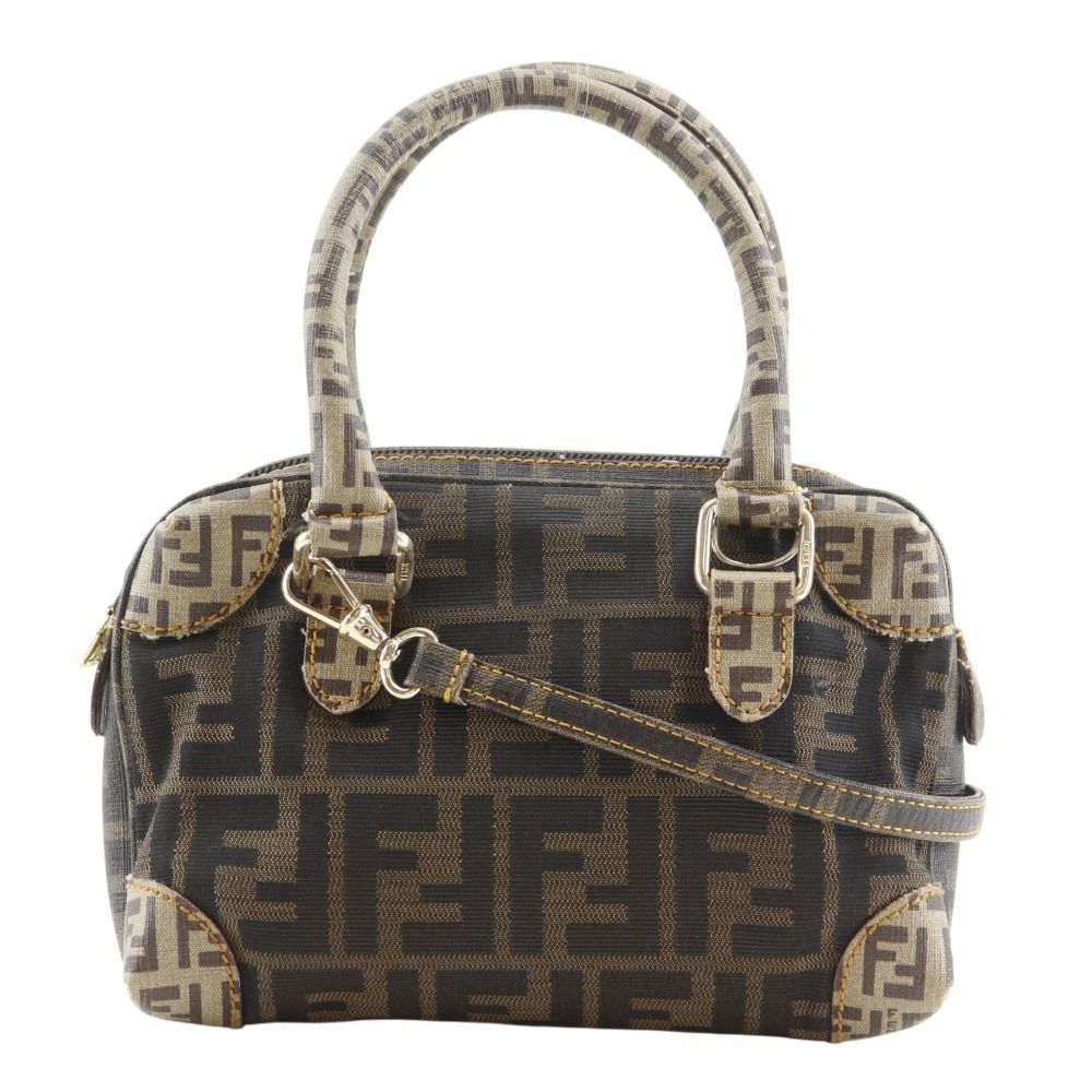 FENDI】フェンディ ミニボストン 2WAYショルダー ズッカ ナイロン 