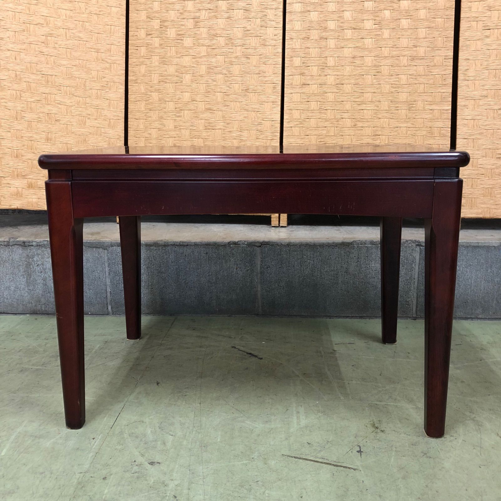 【カリモク！お値下げ！超美品！たのメル便で発送】木製ダークブラウン座卓 収納付き □【値下げ交渉可能】KARIMOKU カリモク ローテーブル センター