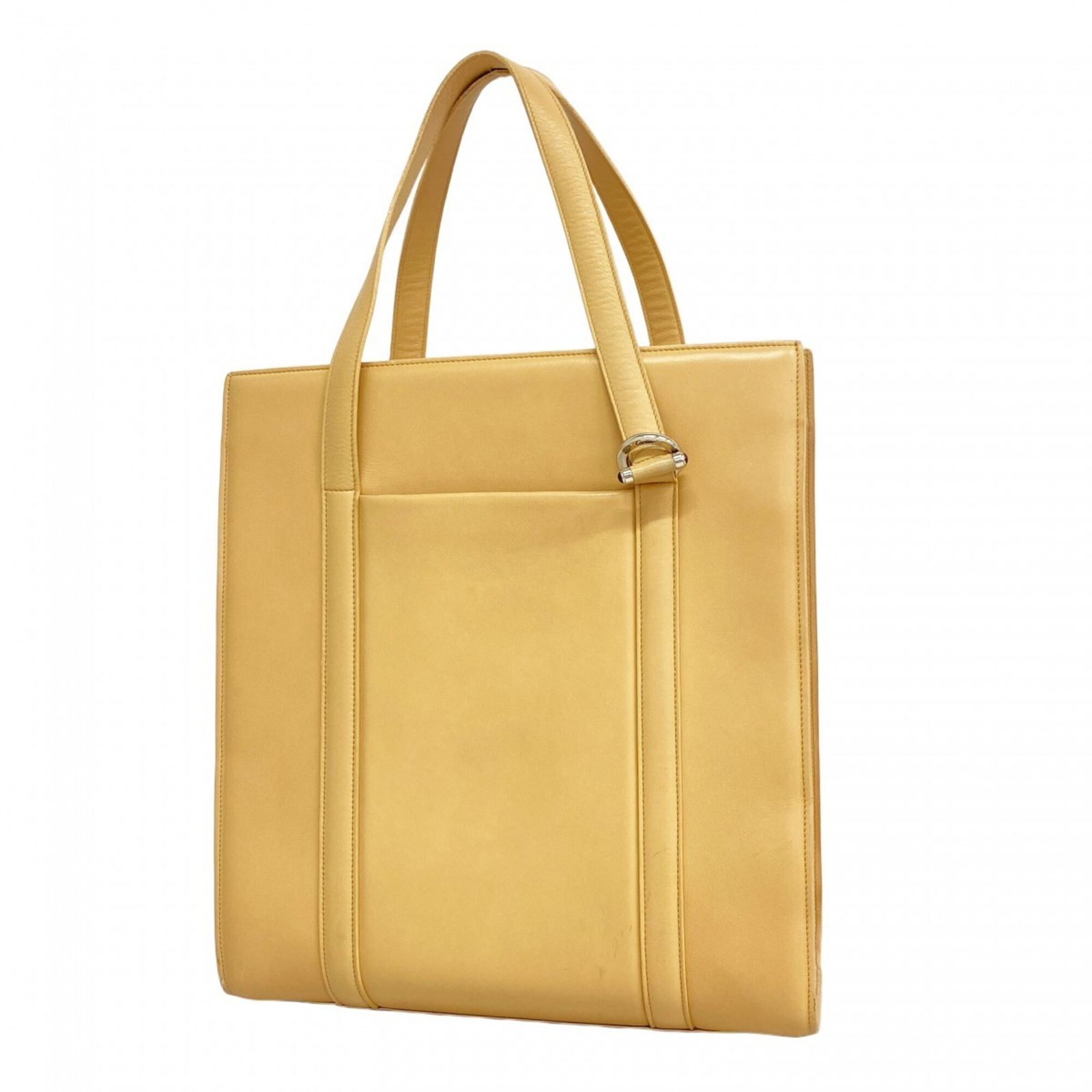 カルティエ(Cartier) カルティエ トートバッグ カボション レザー 