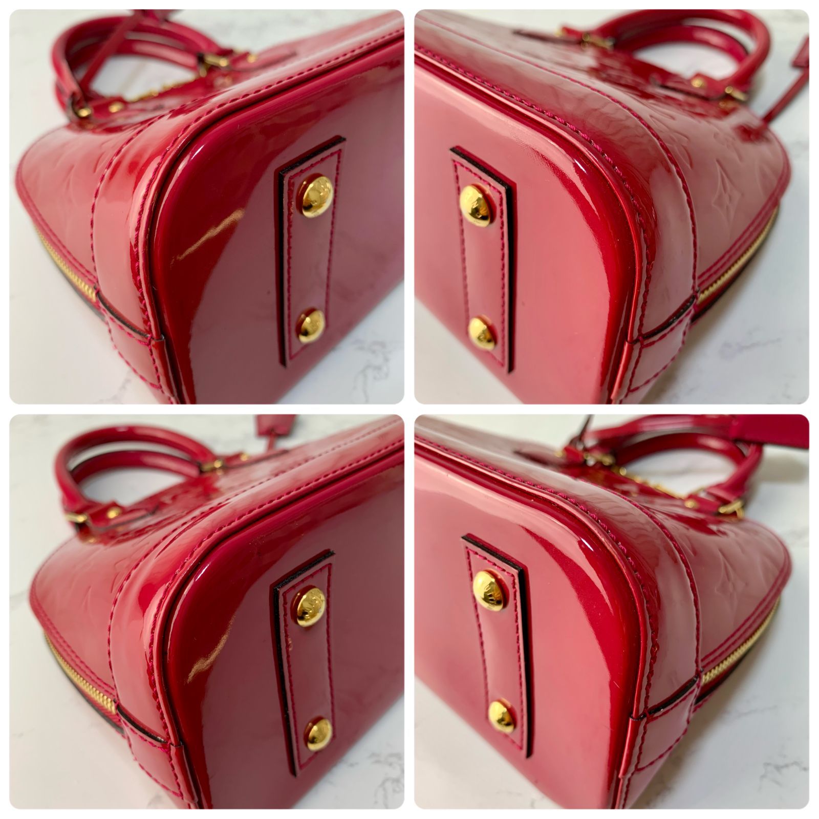 LOUIS VUITTON アルマ BB モノグラム ヴェルニ 2Way ショルダーバッグ 