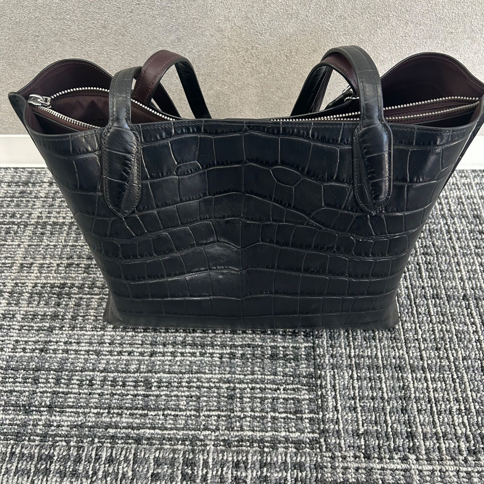 未使用 コーチ coach クロコ型 ウィロウ トートバッグ CP140 - メルカリ