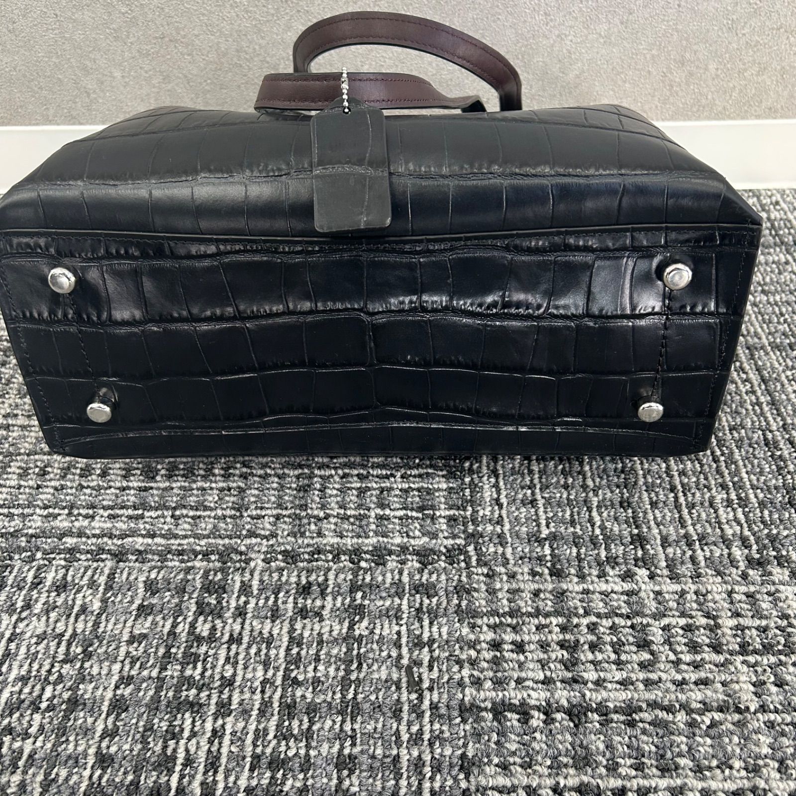未使用 コーチ coach クロコ型 ウィロウ トートバッグ CP140 - メルカリ