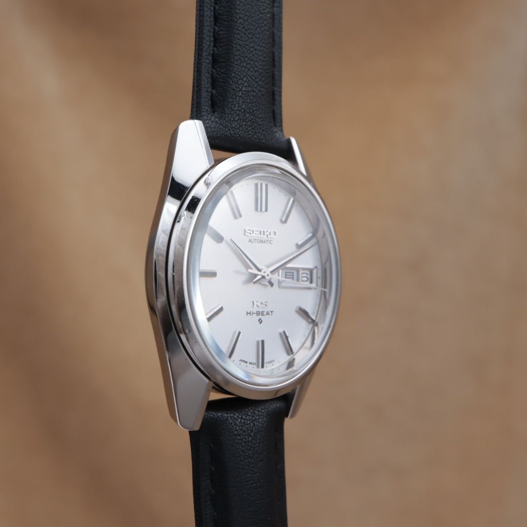  キングセイコー ハイビート 5626-7000 KING SEIKO HI-BEAT シルバー メダリオン 56KS ヴィンテージ 36.5mm 1971年製 OH済 仕上済 ６ヶ月保証 CH428 ブラック系 自動巻き時計 腕時計(アナログ)