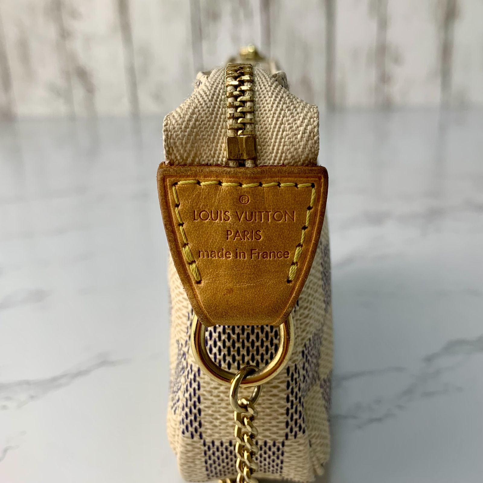 LOUIS VUITTON ミニ ポシェット アクセソワール ダミエ アズール
