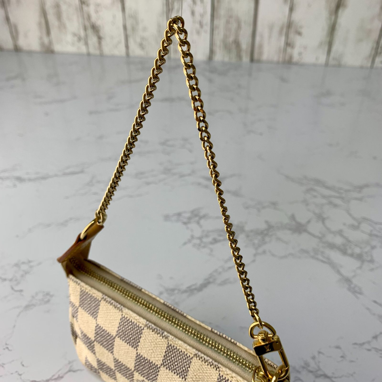 LOUIS VUITTON ミニ ポシェット アクセソワール ダミエ アズール