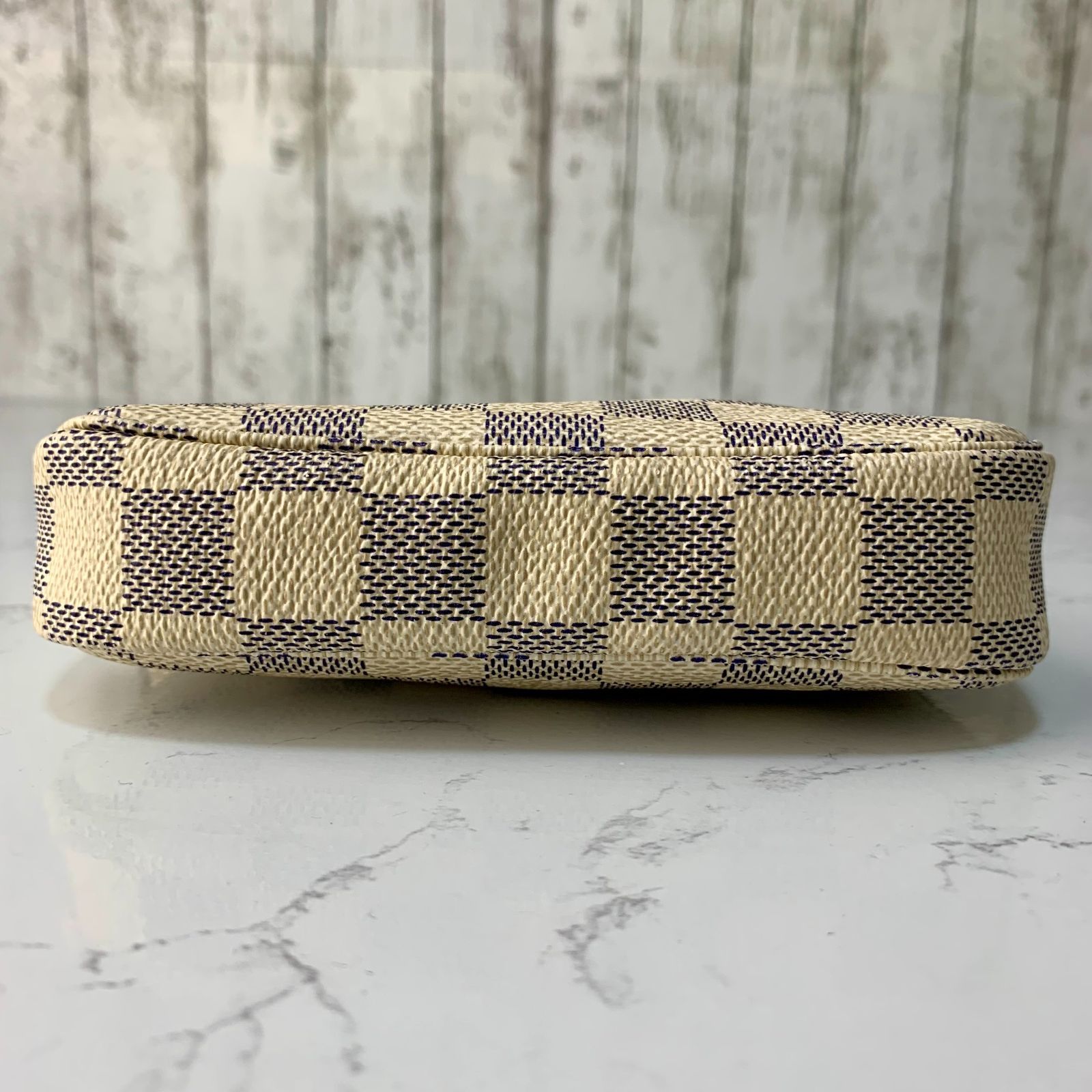 LOUIS VUITTON ミニ ポシェット アクセソワール ダミエ アズール