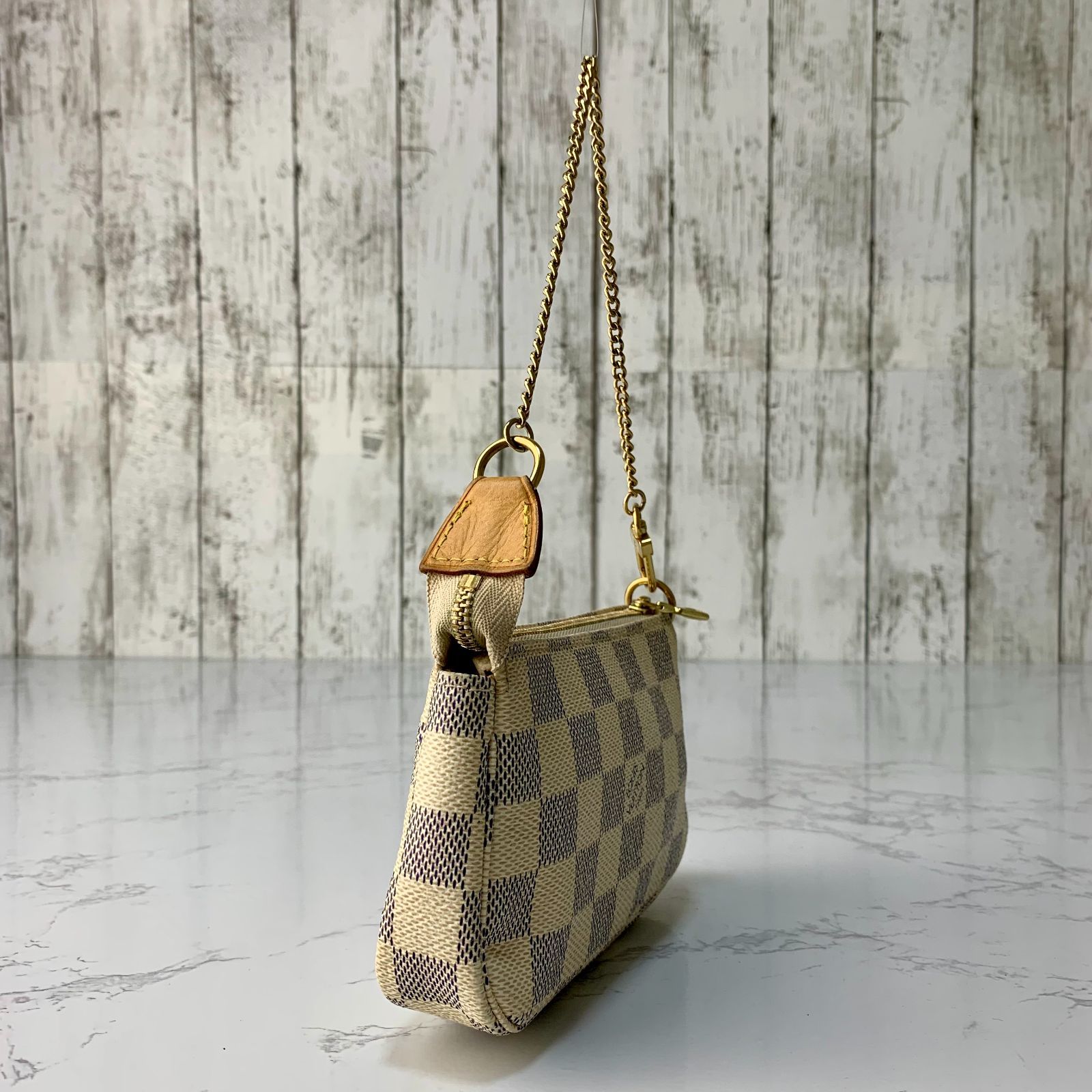 LOUIS VUITTON ミニ ポシェット アクセソワール ダミエ アズール