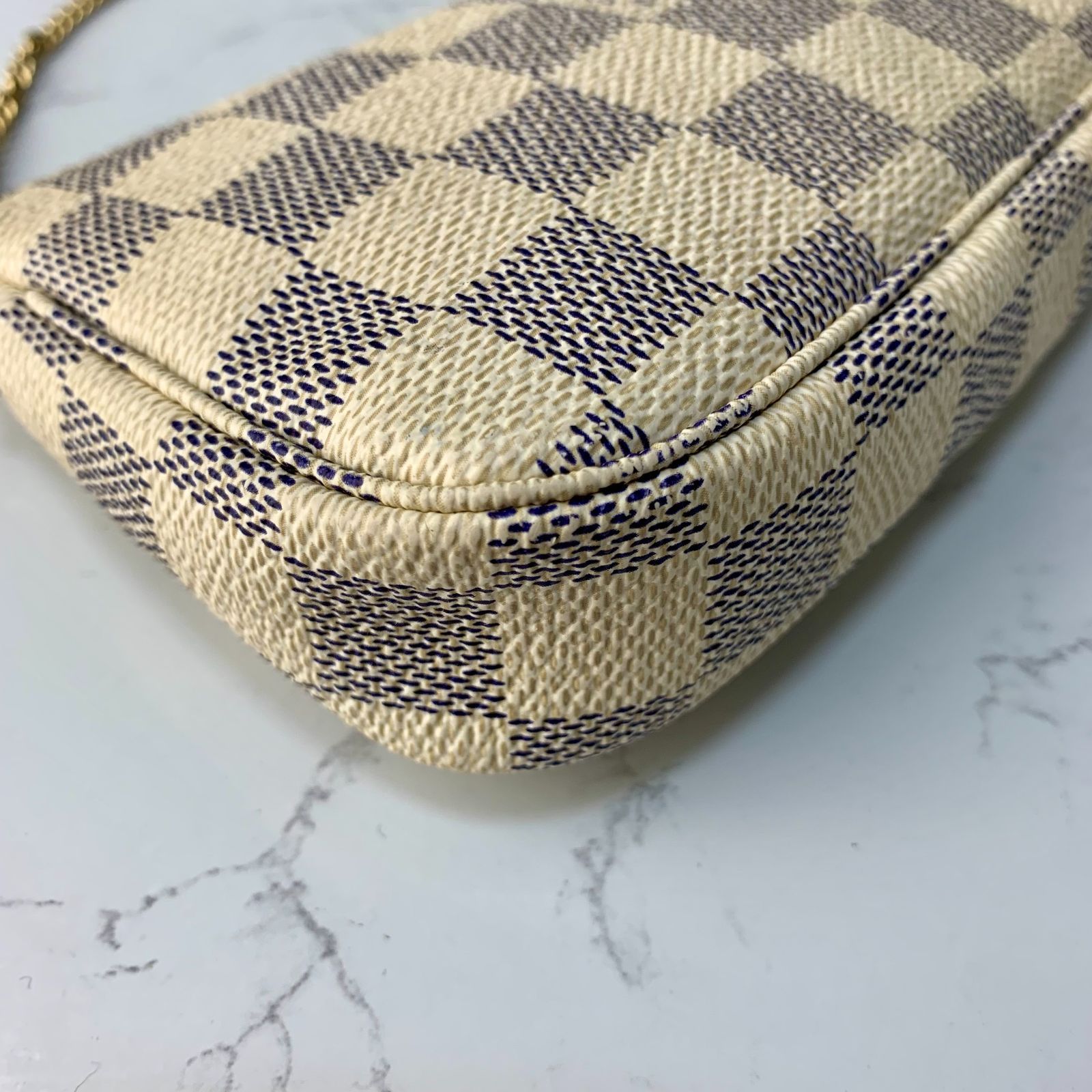 LOUIS VUITTON ミニ ポシェット アクセソワール ダミエ アズール