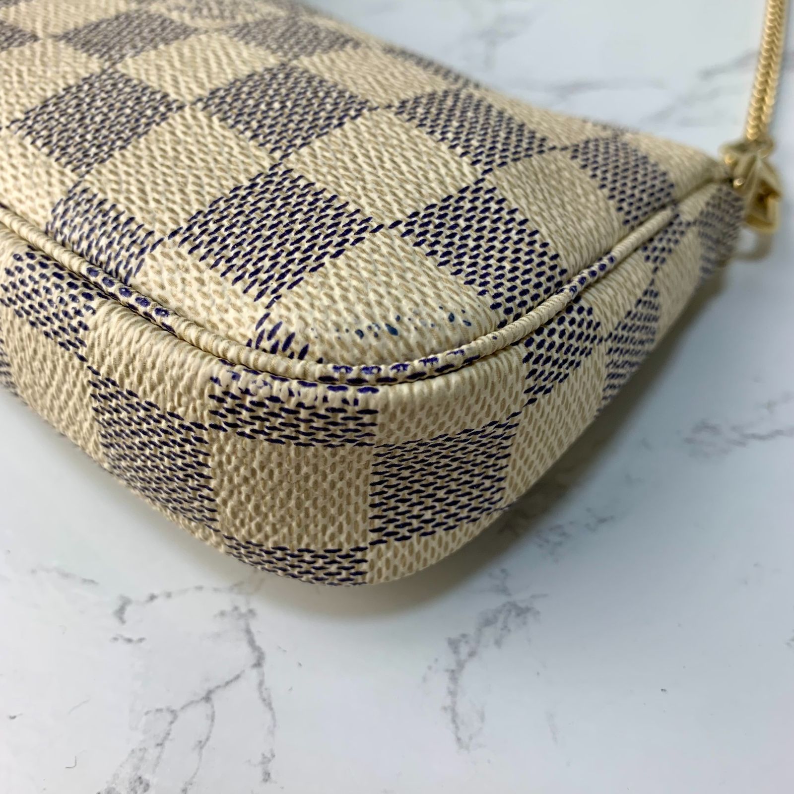 LOUIS VUITTON ミニ ポシェット アクセソワール ダミエ アズール 