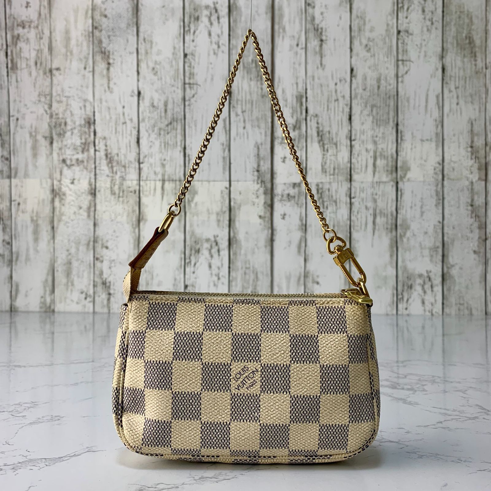 LOUIS VUITTON ミニ ポシェット アクセソワール ダミエ アズール