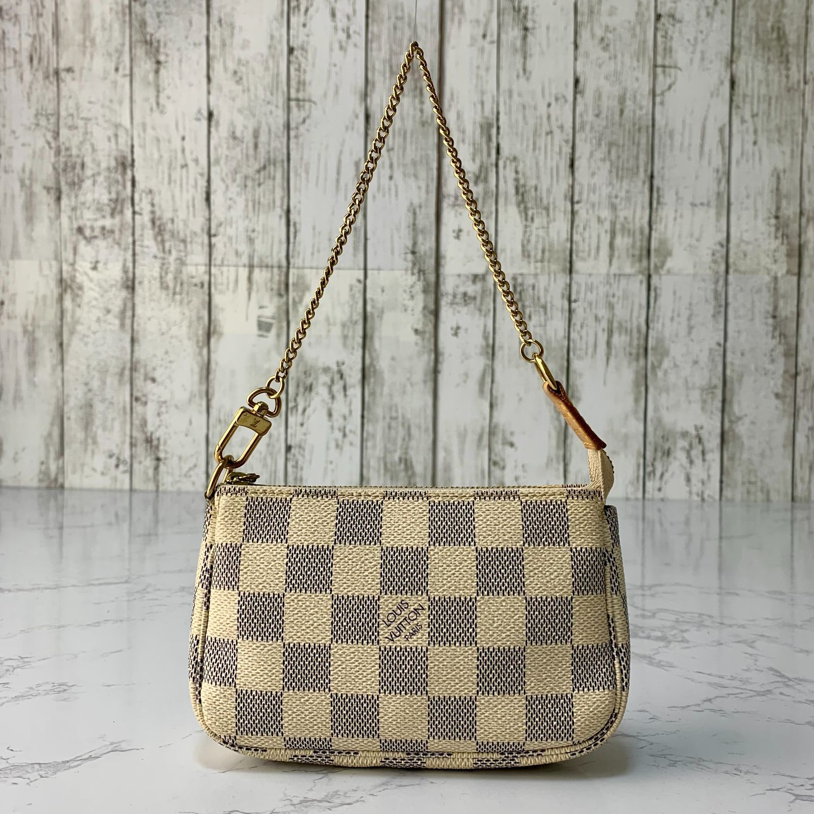 LOUIS VUITTON ミニ ポシェット アクセソワール ダミエ アズール