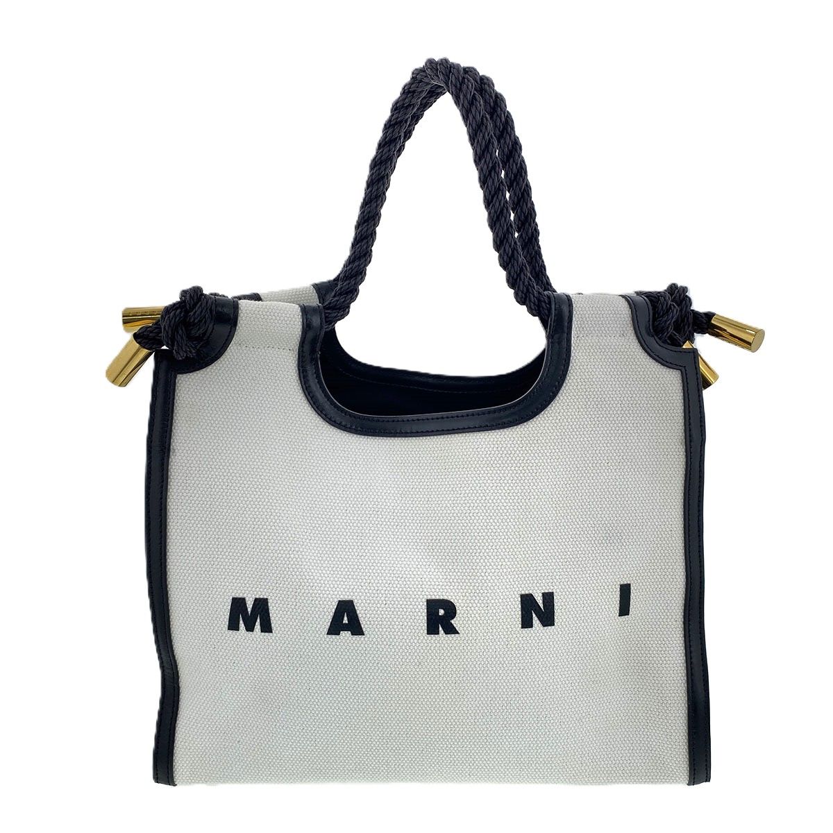 MARNI マルニ マルセル ミディアム キャンバス トートバッグ 
