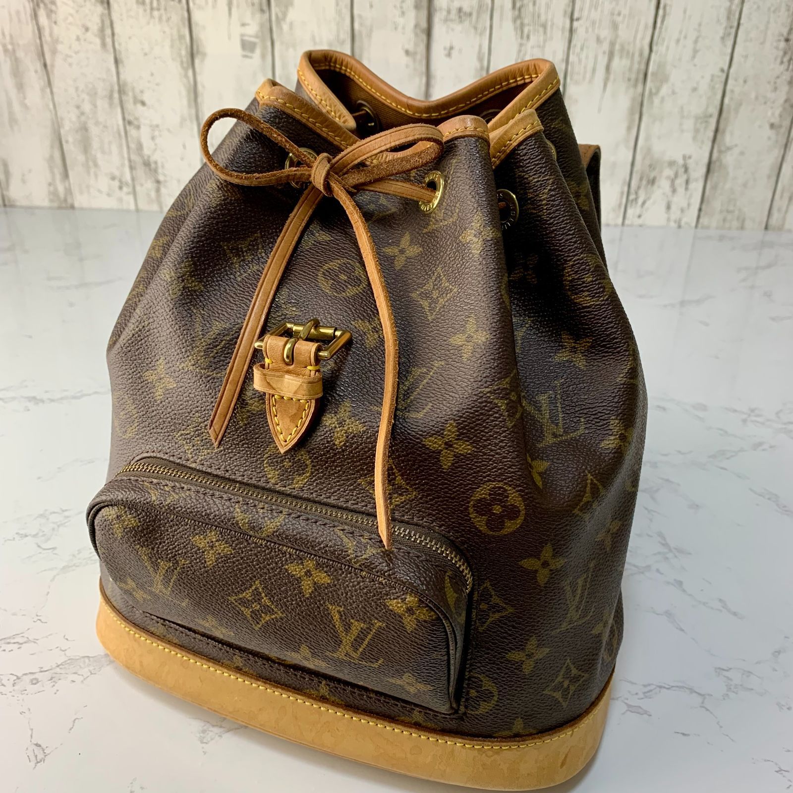 LOUIS VUITTON モンスリ MM モノグラム バックパック M51136 ブラウン 