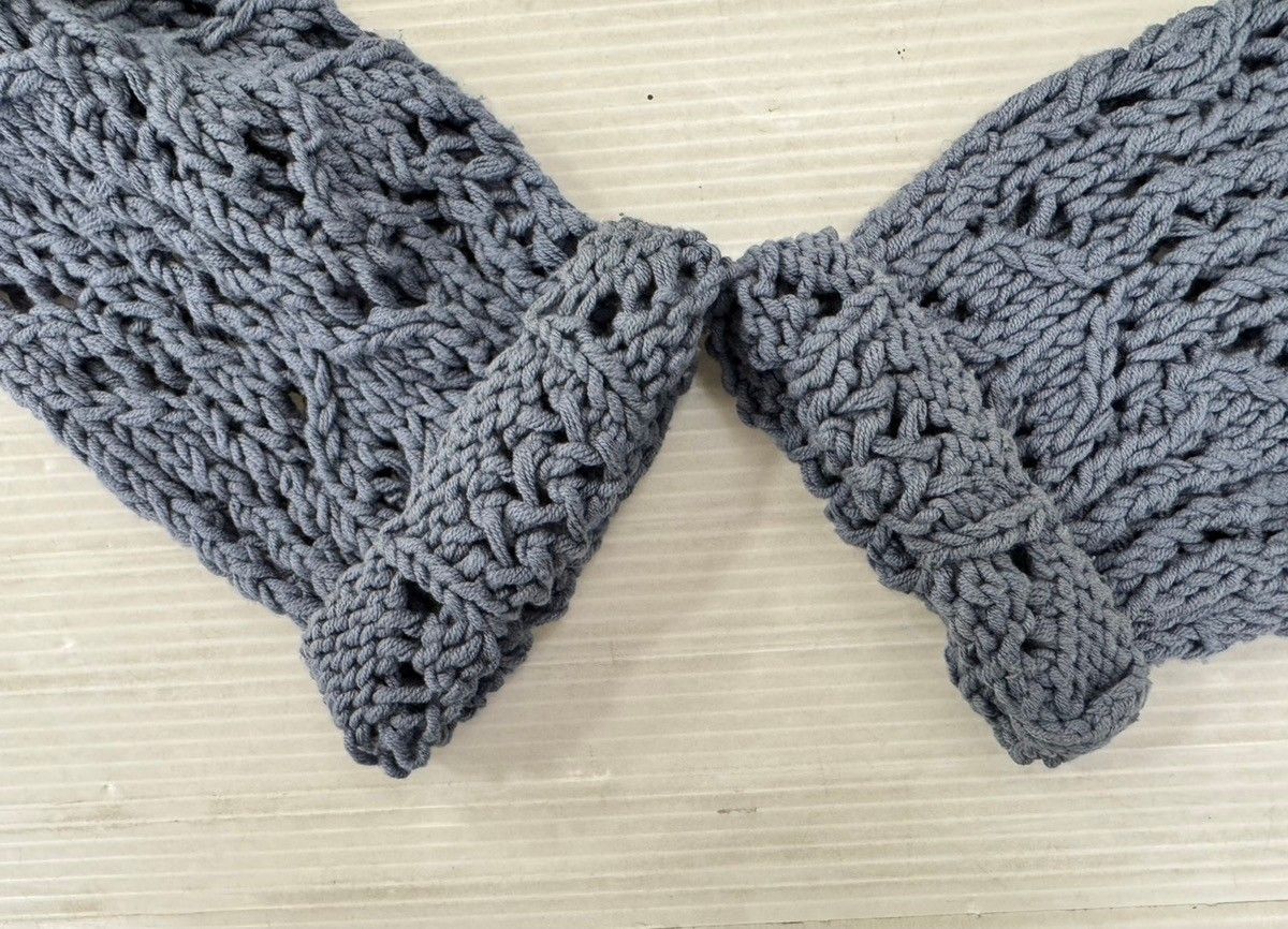 ダイリク DAIRIKU 21SS Flower Pattern Hand Knitting セーター ブルー