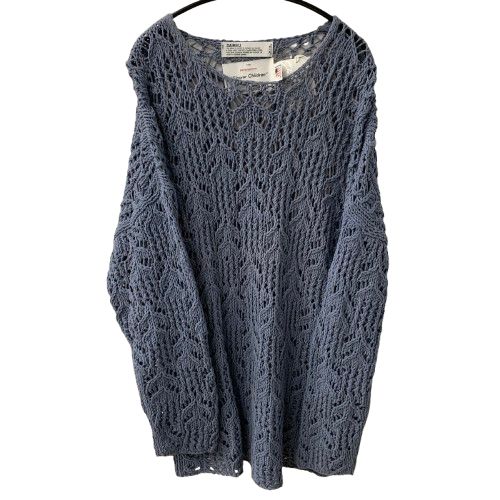 ダイリク DAIRIKU 21SS Flower Pattern Hand Knitting セーター ブルー