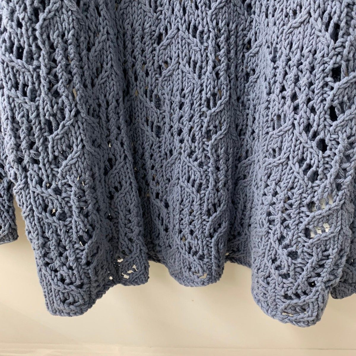 ダイリク DAIRIKU 21SS Flower Pattern Hand Knitting セーター ブルー