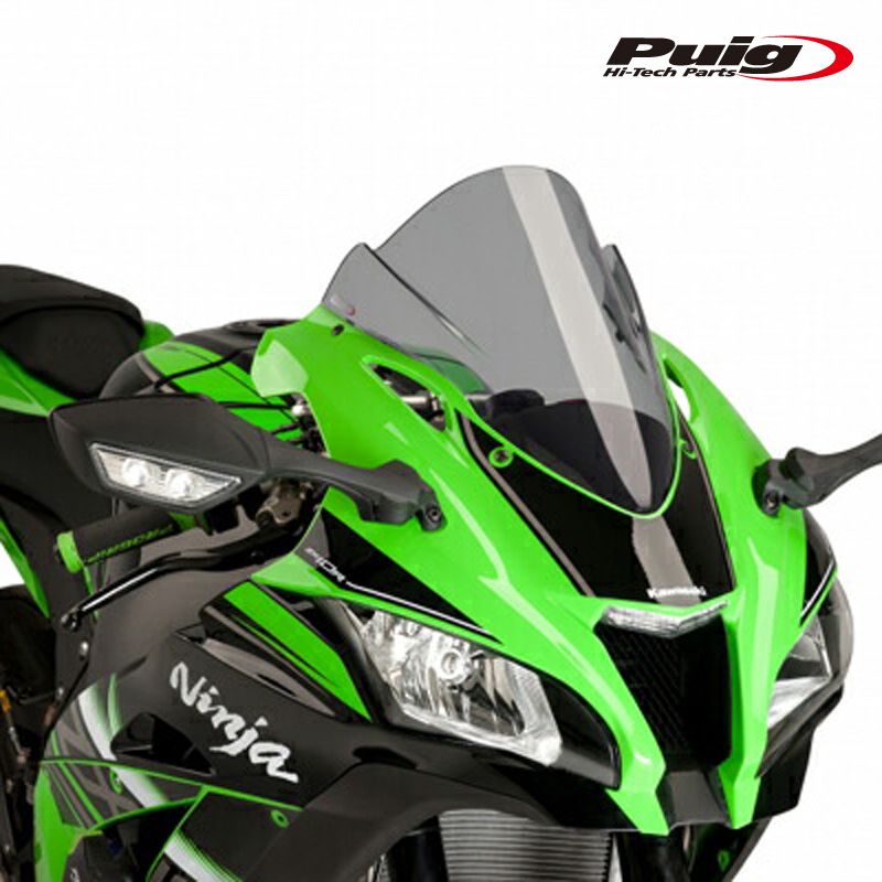 ふほん バイク Puig 8912H RACING-SCREEN [SMOKE] Kawasaki ZX-10R (16-20) ZX