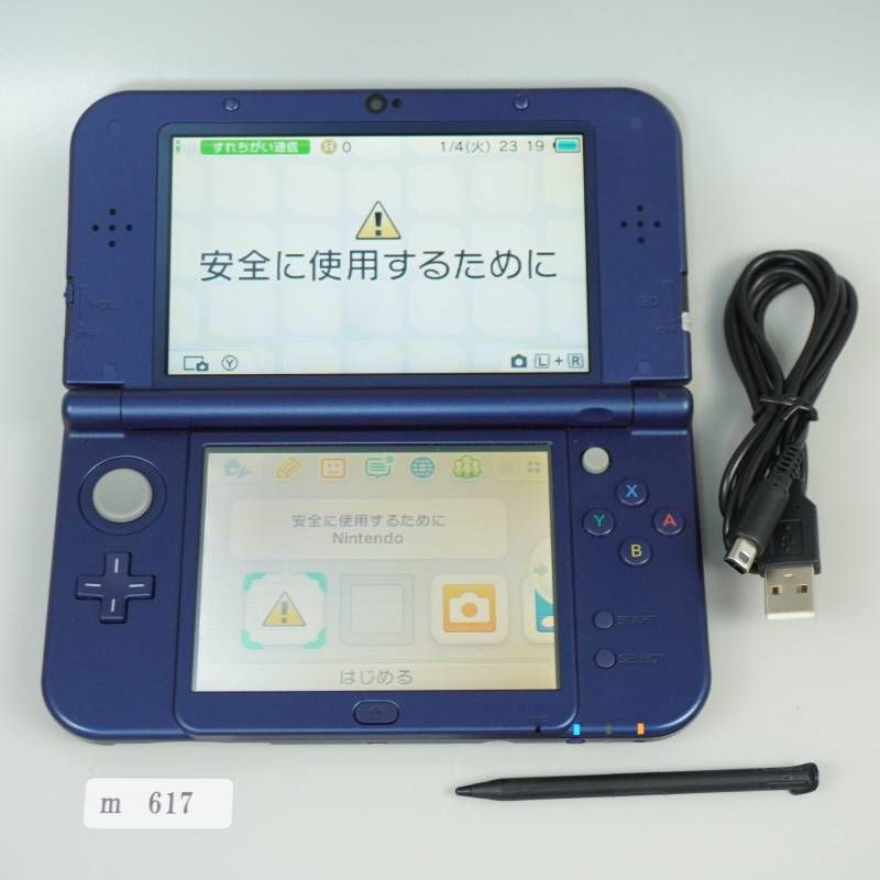 SALE，HOT 【m617】New Nintendo 3DSLL 本体 メタリック ブルー 動作