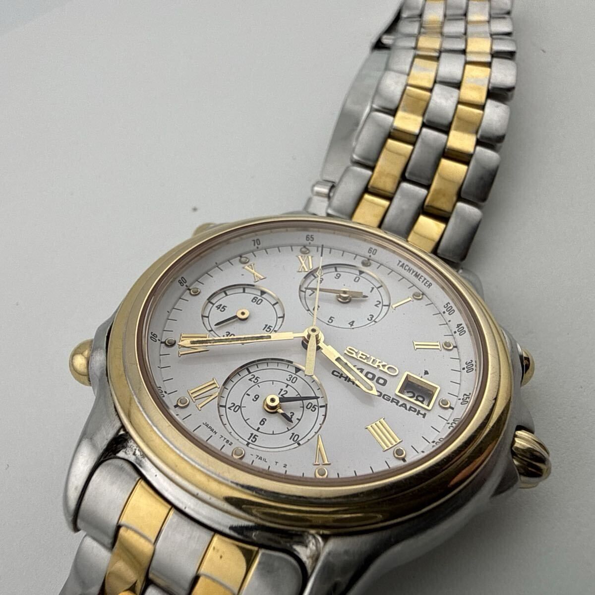 SEIKO 7T52-7A10 セイコー クロノグラフ メンズ 腕時計 ジャンク【E47