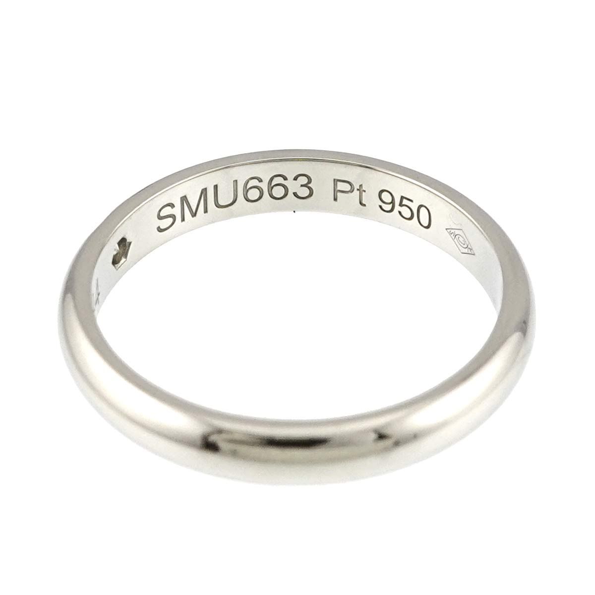 カルティエ Cartier 1895 クラシック #44 リング ダイヤ 1P Pt 幅2.5mm 