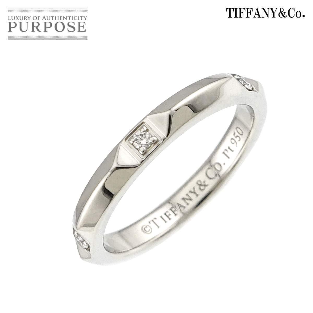 ティファニー TIFFANY&Co. トゥルー バンド 9号 リング ダイヤ Pt 