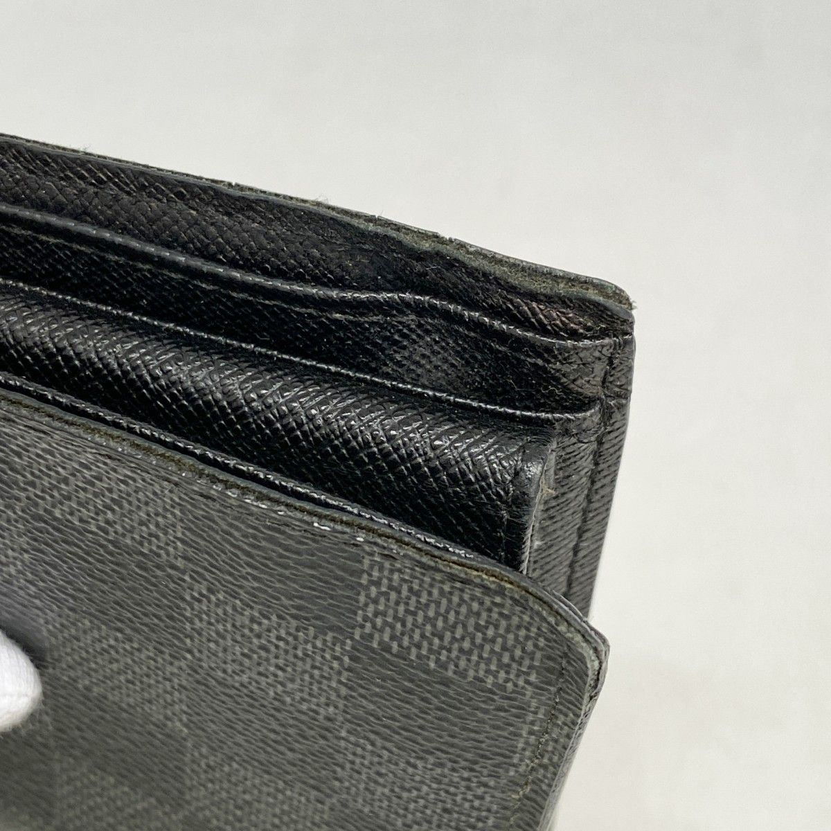 【6ce6493-k】ルイヴィトン 財布 ダミエ・グラフィット ポルトフォイユマルコ N62664 ブラック グレー【中古】 LOUIS VUITTON - 【6ce6493-k】ルイヴィトン 財布 ダミエ・グラ