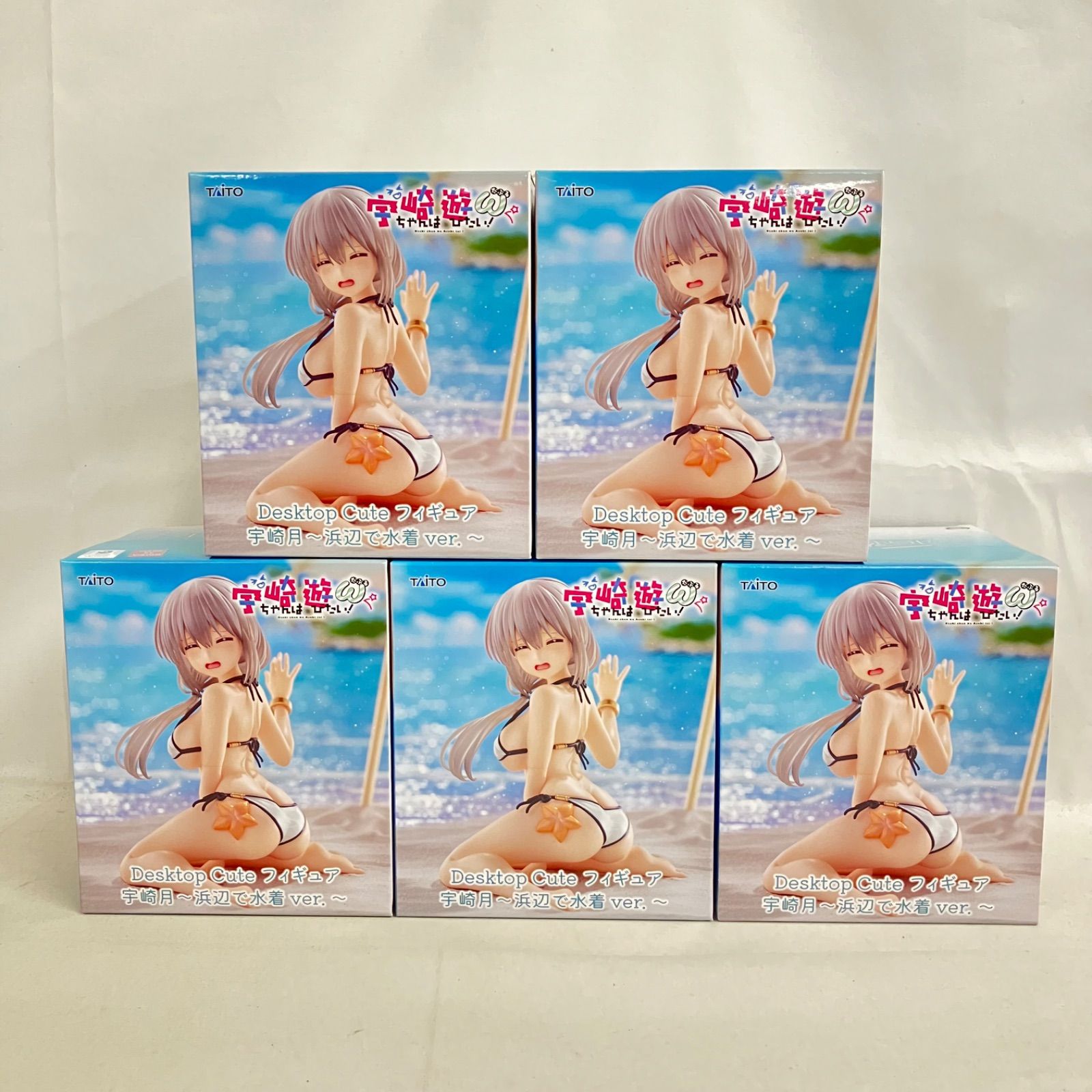 未開封 宇崎ちゃんは遊びたい！w Desktop Cute 宇崎月 浜辺で水着ver
