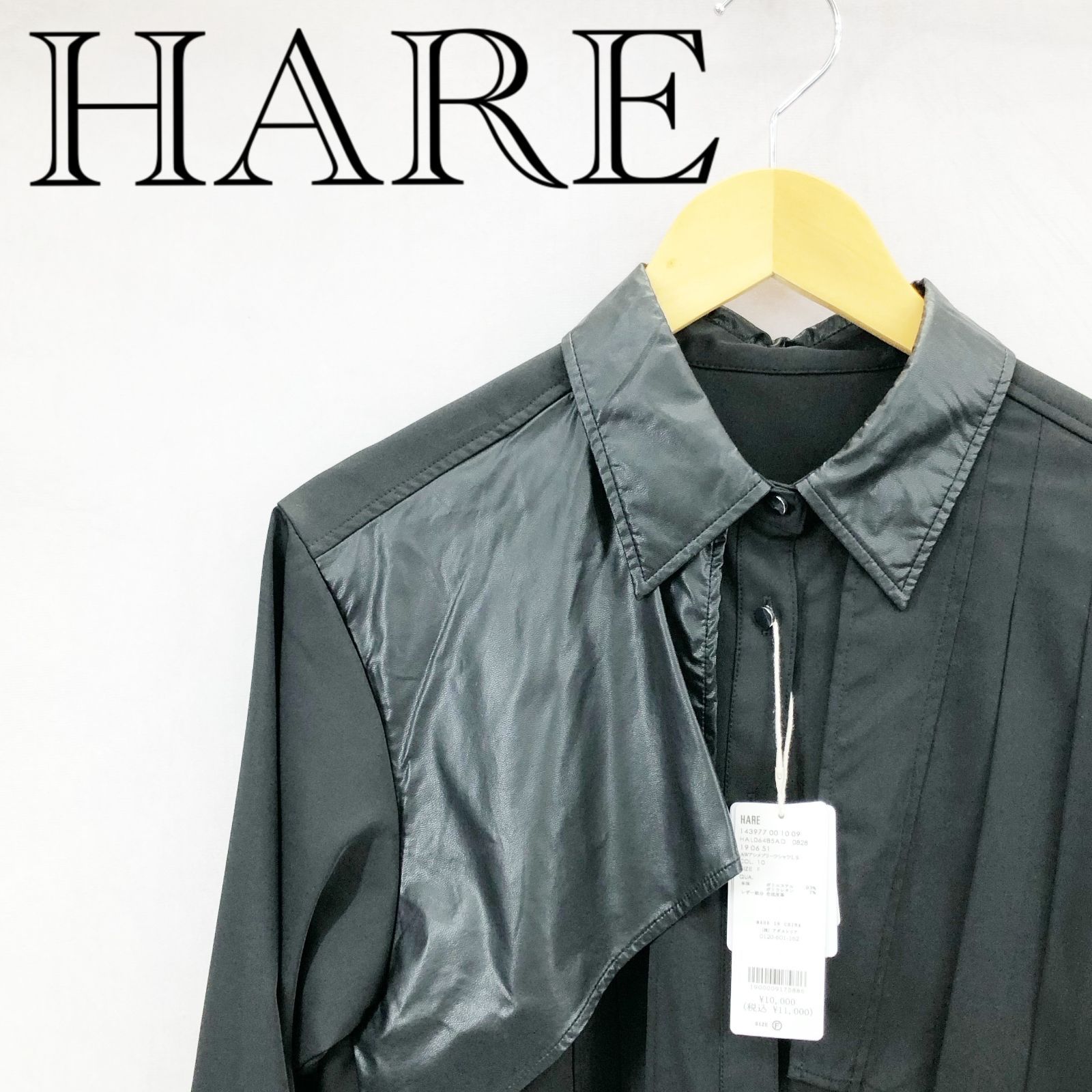 タグ付 極美品 HARE ハレ アシメプリーツシャツ HAL06485AD 