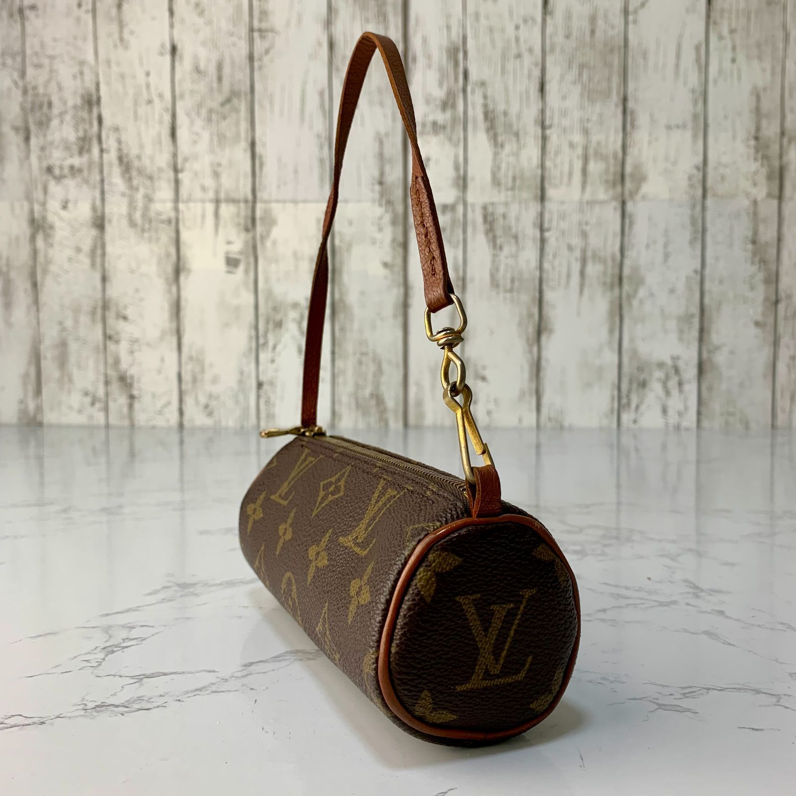 LOUIS VUITTON パピヨン 30 モノグラム ハンドバッグ ポーチ付き 