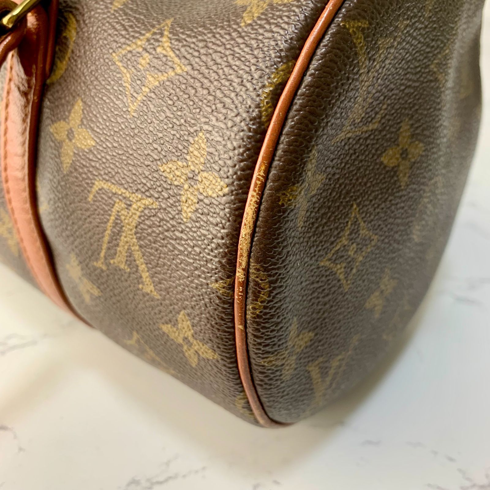 LOUIS VUITTON パピヨン 30 モノグラム ハンドバッグ ポーチ付き 