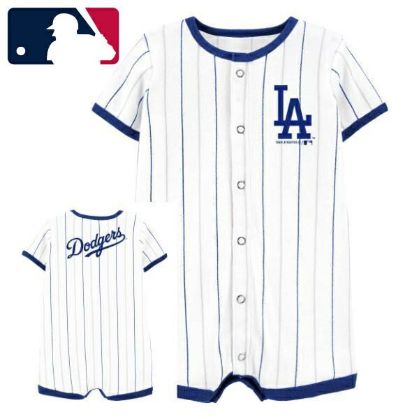 MLB公式 carter's カーターズ ロサンゼルス・ドジャース 大谷翔平 ベビー 男の子用前開き半袖ロンパース