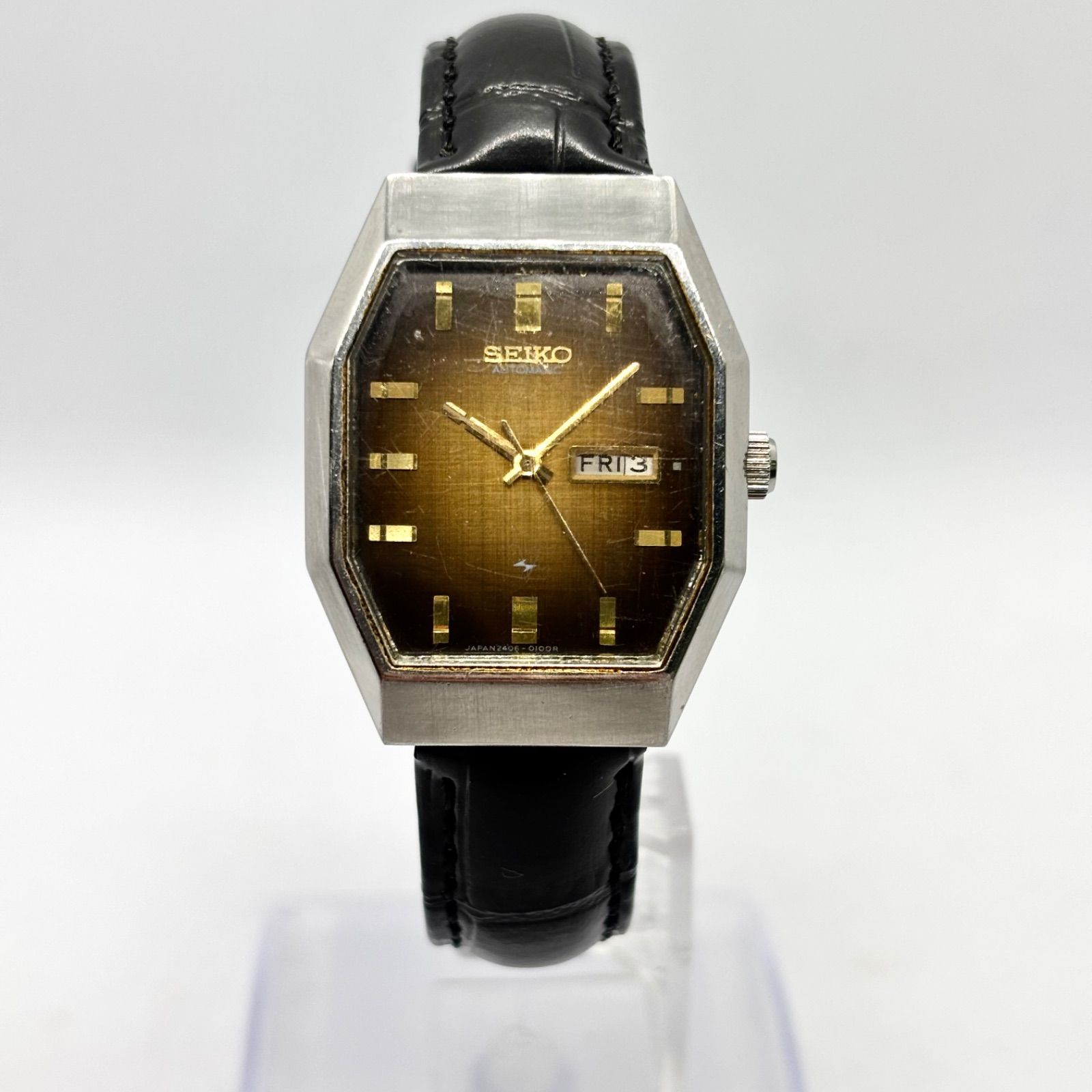 稼働/新品ベルト】SEIKO/セイコー 腕時計 自動巻き 23石 オクタゴン 