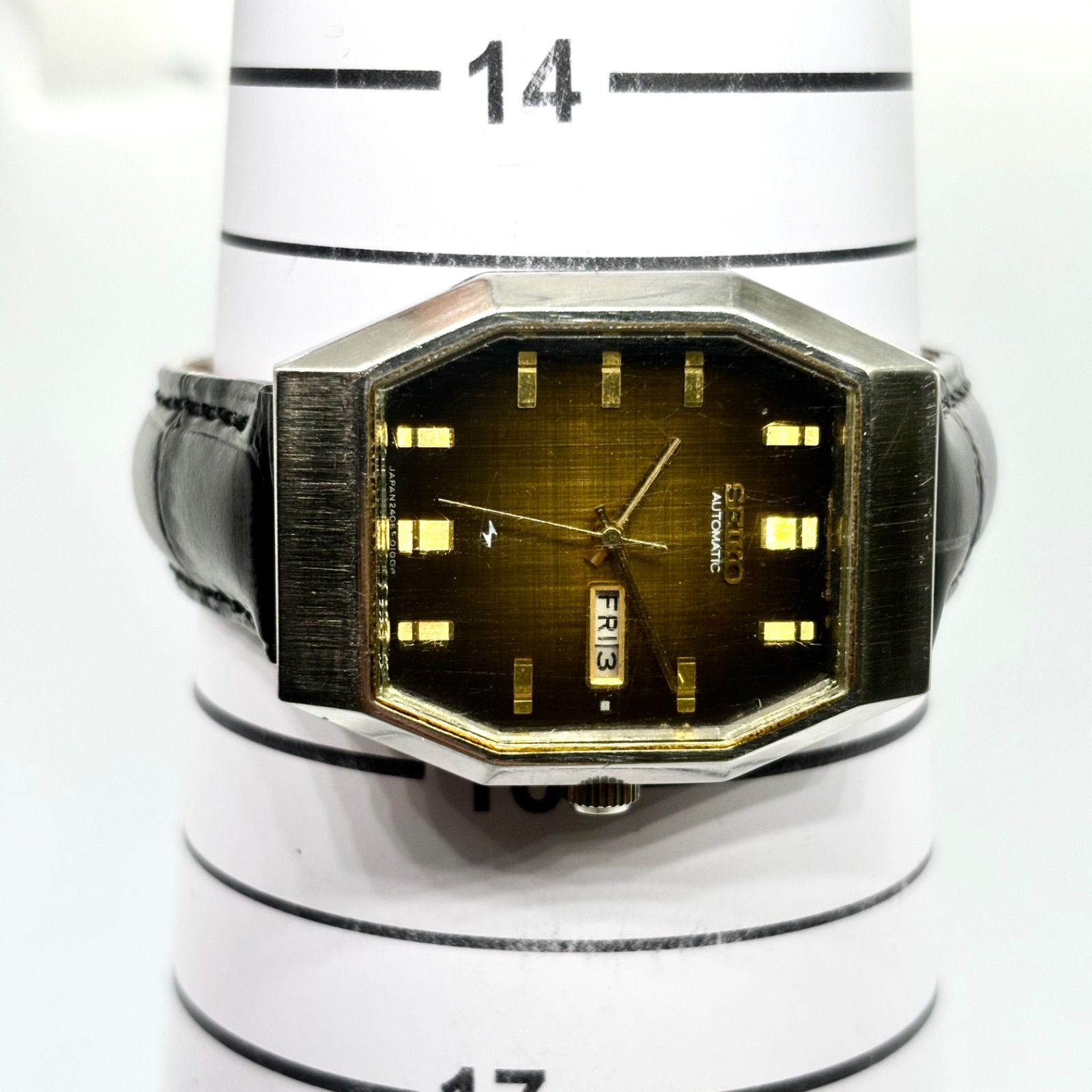 稼働/新品ベルト】SEIKO/セイコー 腕時計 自動巻き 23石 オクタゴン 