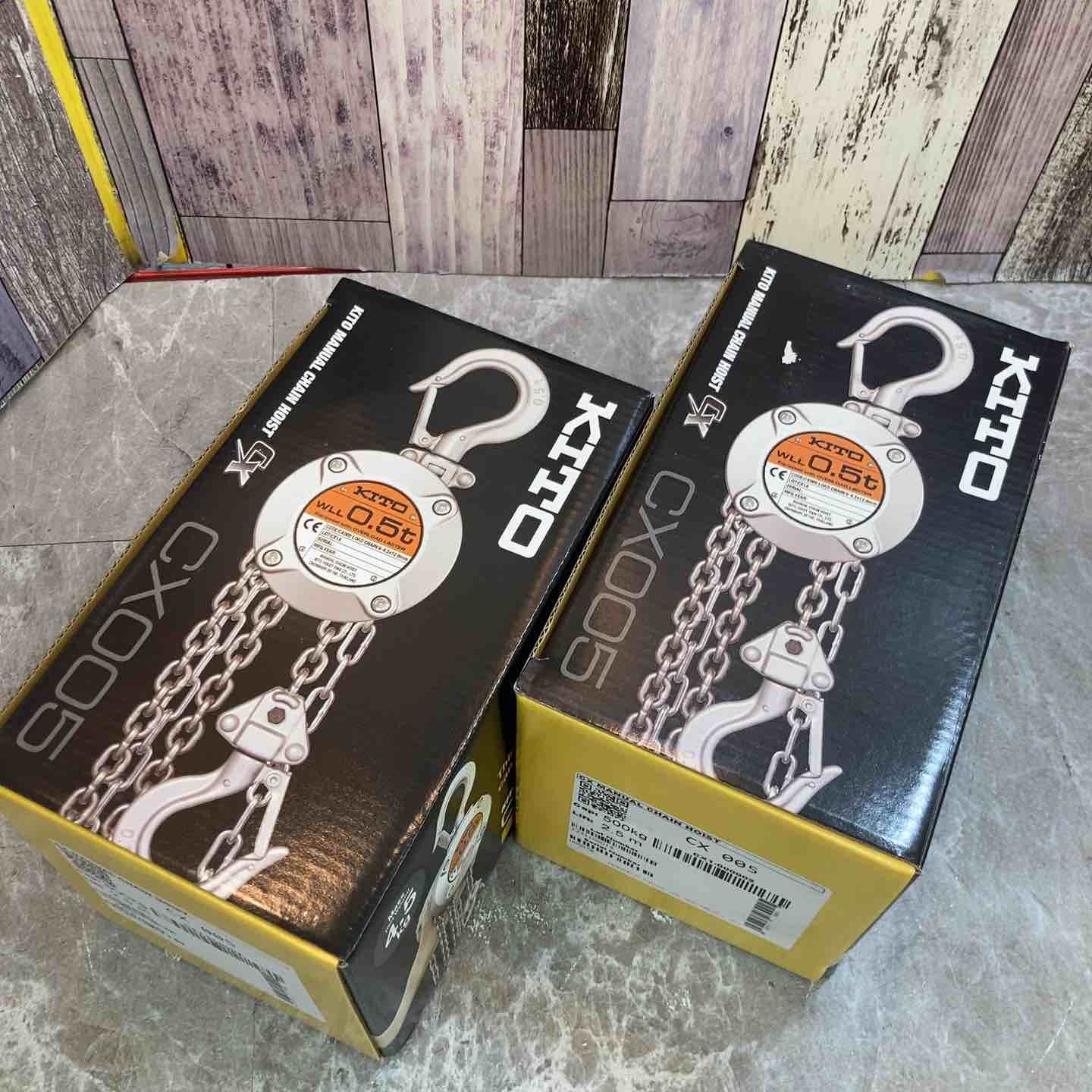 未使用品】2個セット KITO キトー チェーンブロック CX005 荷締め 
