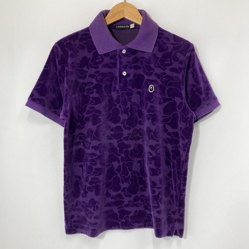 A Bathing Ape Bape カモフラージュ ポロシャツ エイプ A BATHING APE ア ベイシング エイプ BAPE ベイプカモベロアポロシャツ