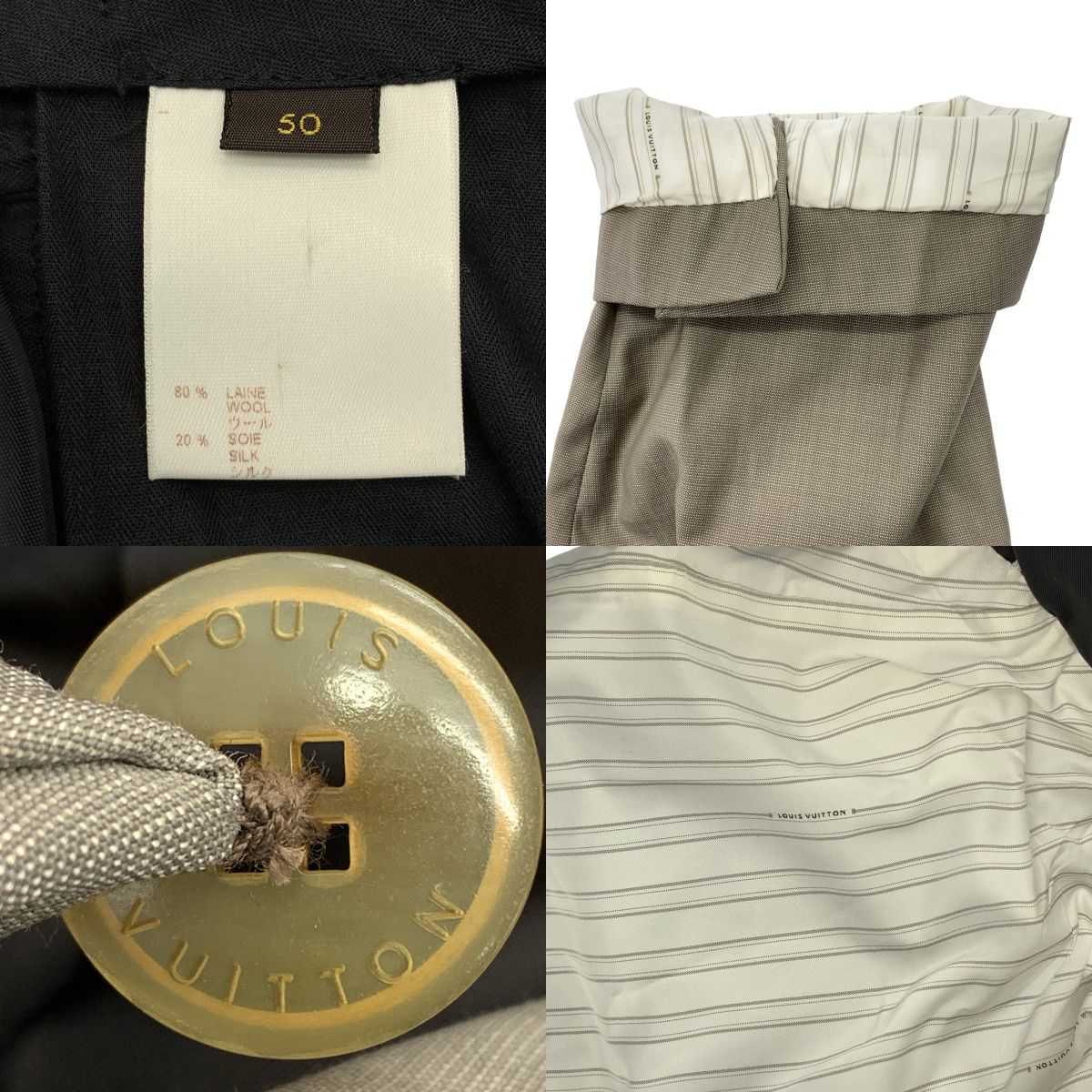 Louis Vuitton / ルイヴィトン | セットアップ ロゴボタン シングル