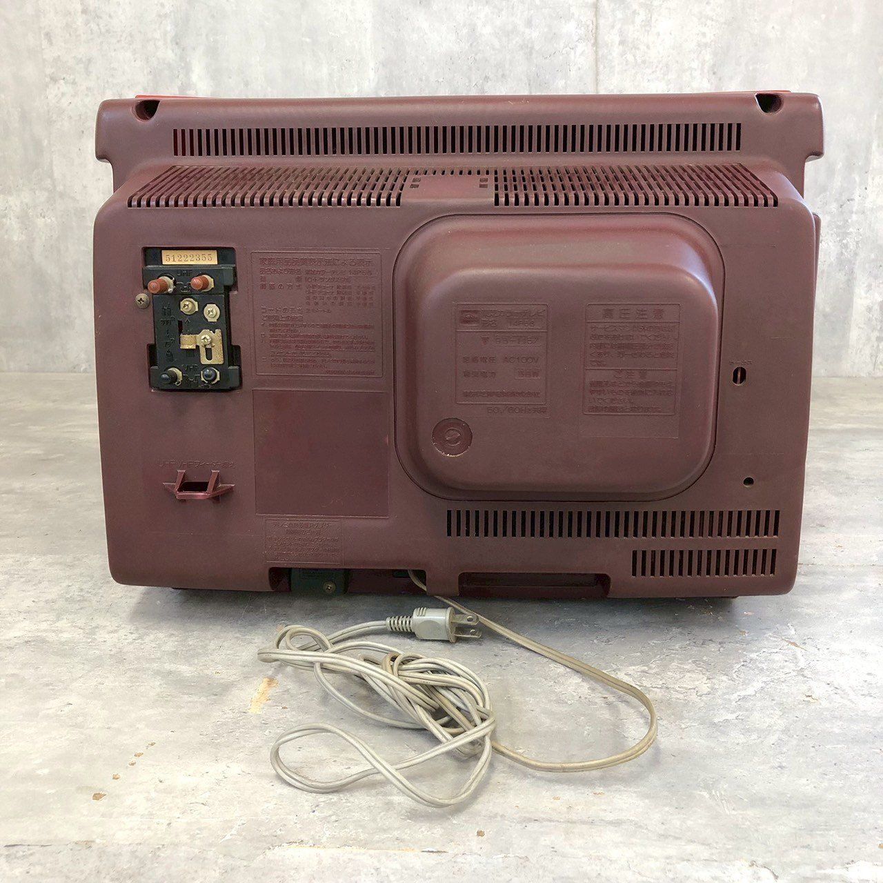 昭和レトロ 東芝 ブラウン管テレビ TOSHIBA レッド ヴィンテージ