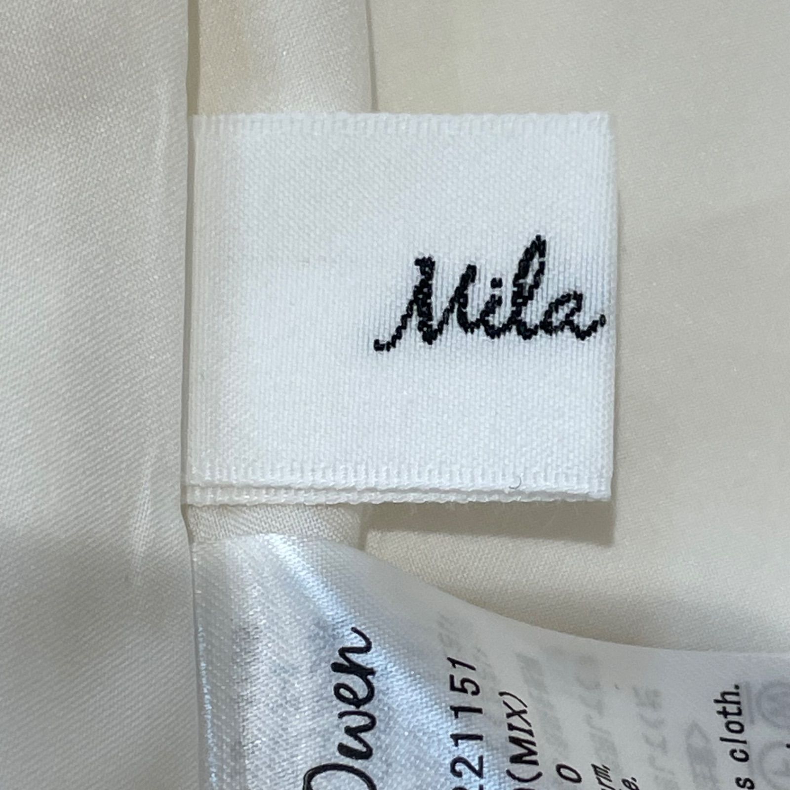 タグ付き 未使用品 Mila Owen ミラオーウェン 構築袖 ボリューム 
