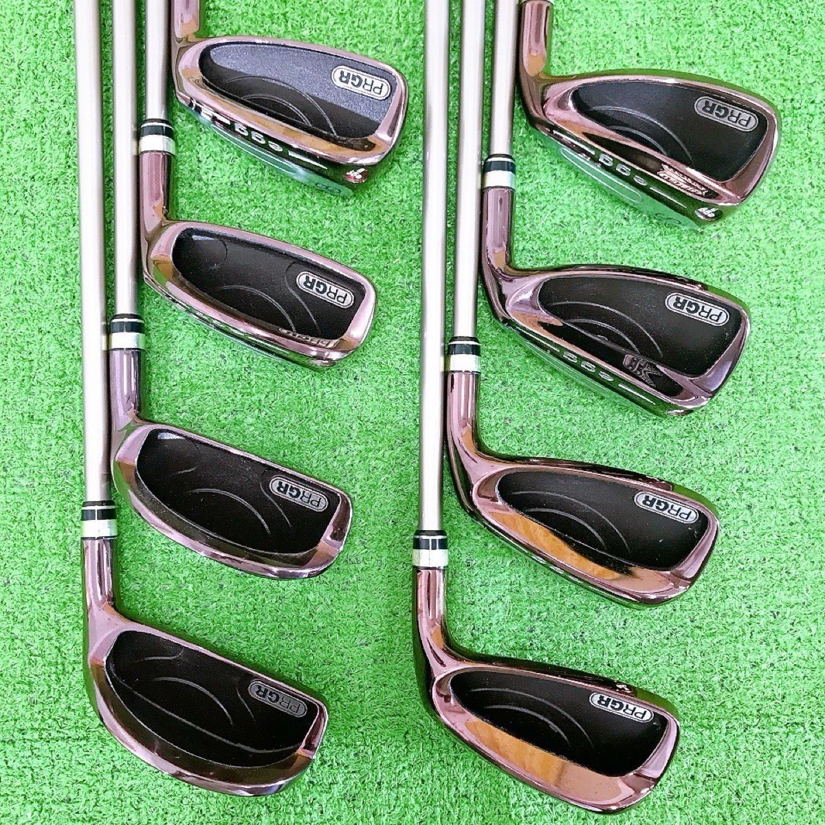 テ69☆PRGR egg II 8本レディースアイアンセット 赤egg M-30 L