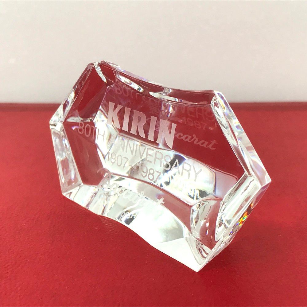 バカラ キリン フラワーベース 1987 80周年記念 未使用品 未使用品 Baccarat バカラ キリン フラワーベース 1987 80周年記念