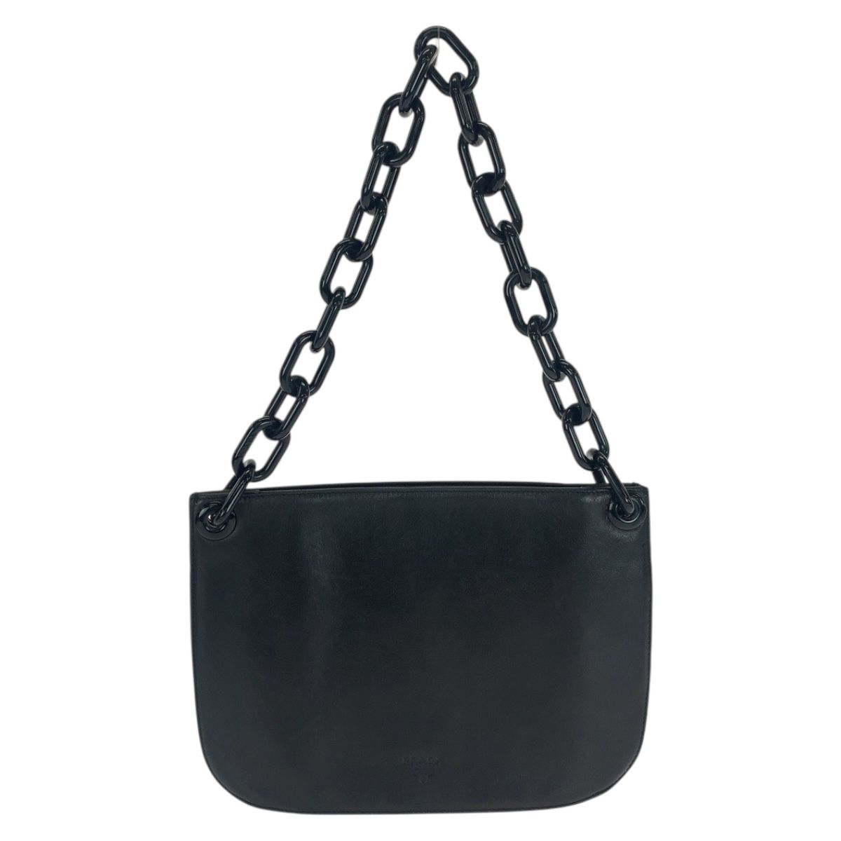 1円 □美品□ PRADA レザー プラダ プラスチックチェーン ハンドバッグ 