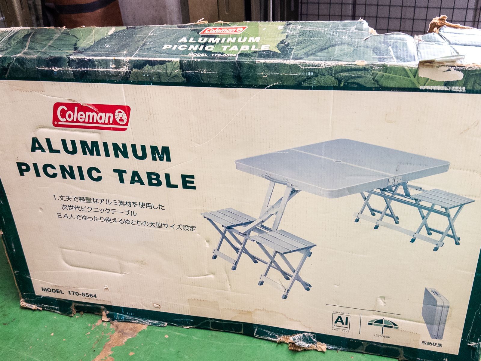 廃盤希少】Coleman コールマン アルミピクニックテーブル 170-5564 