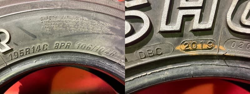 中古サマータイヤ【195R14C 8PR 106/104 MAXXIS BUCKSHOT】 4本SET