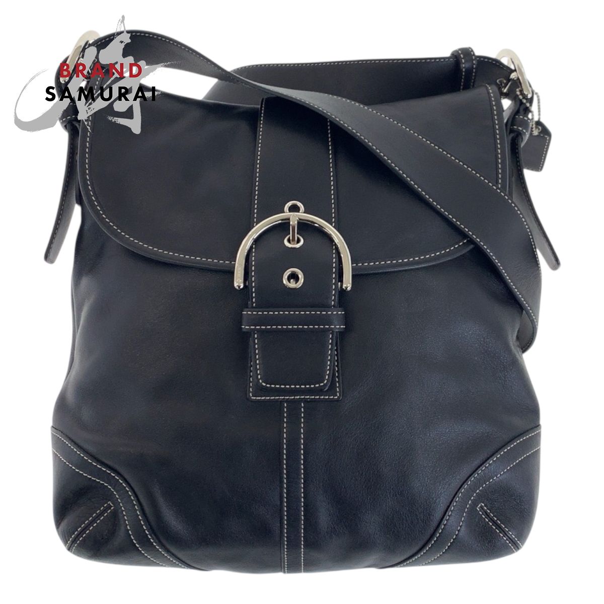 美品 COACH コーチ ソーホー スモール ダッフル ブラック 黒 シルバー 