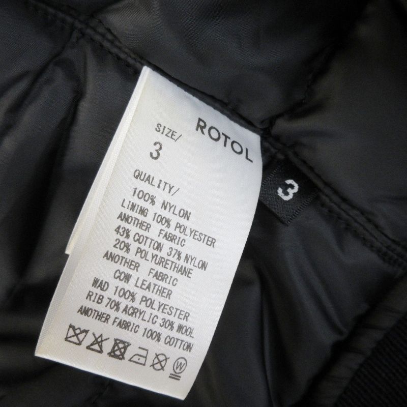 未使用 ROTOL ロトル MARBLE DYE BOMBER BLOUSON R25AWONY08M 25AW