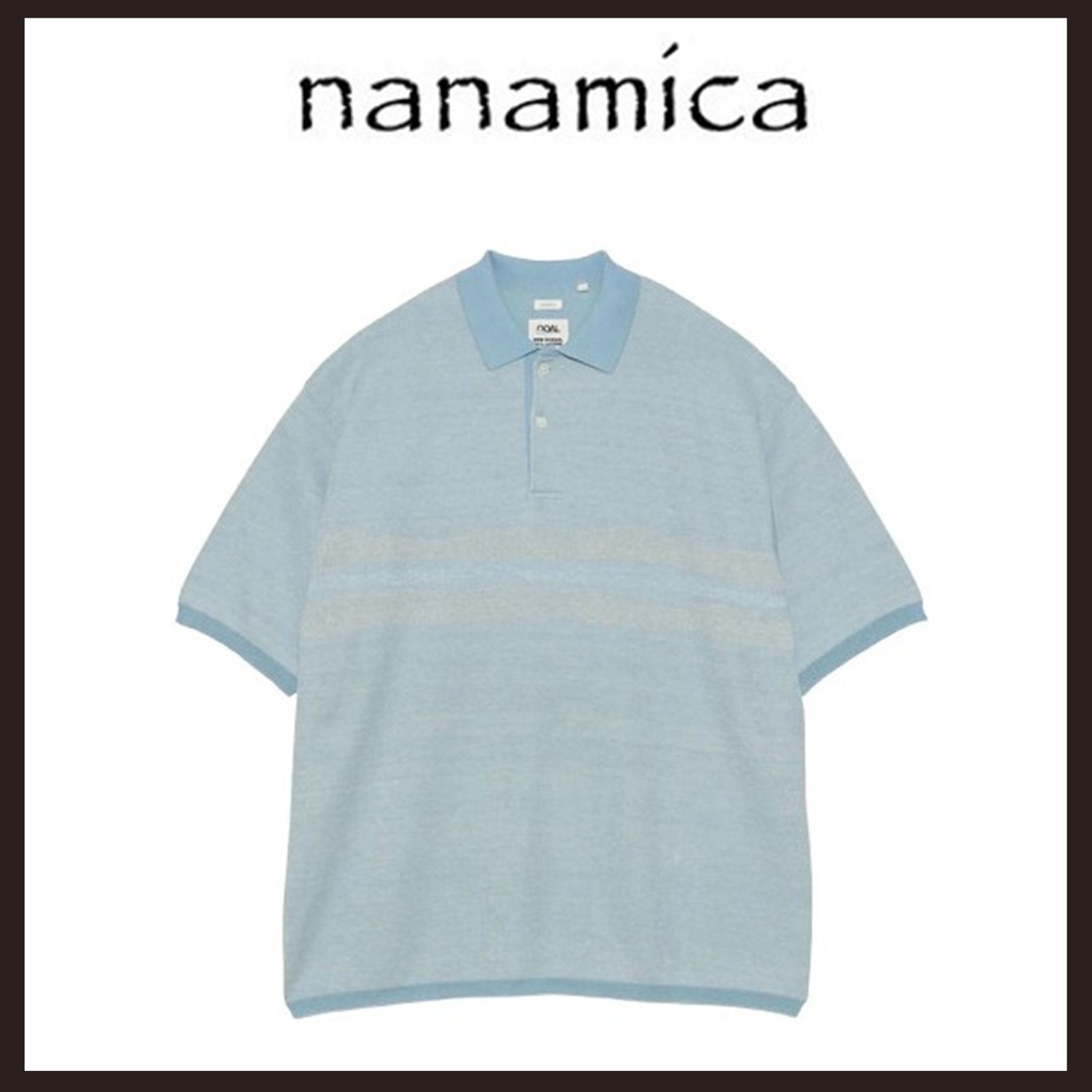 新品未使用 nanamica（ナナミカ） ポロセーター L サックス - メルカリ