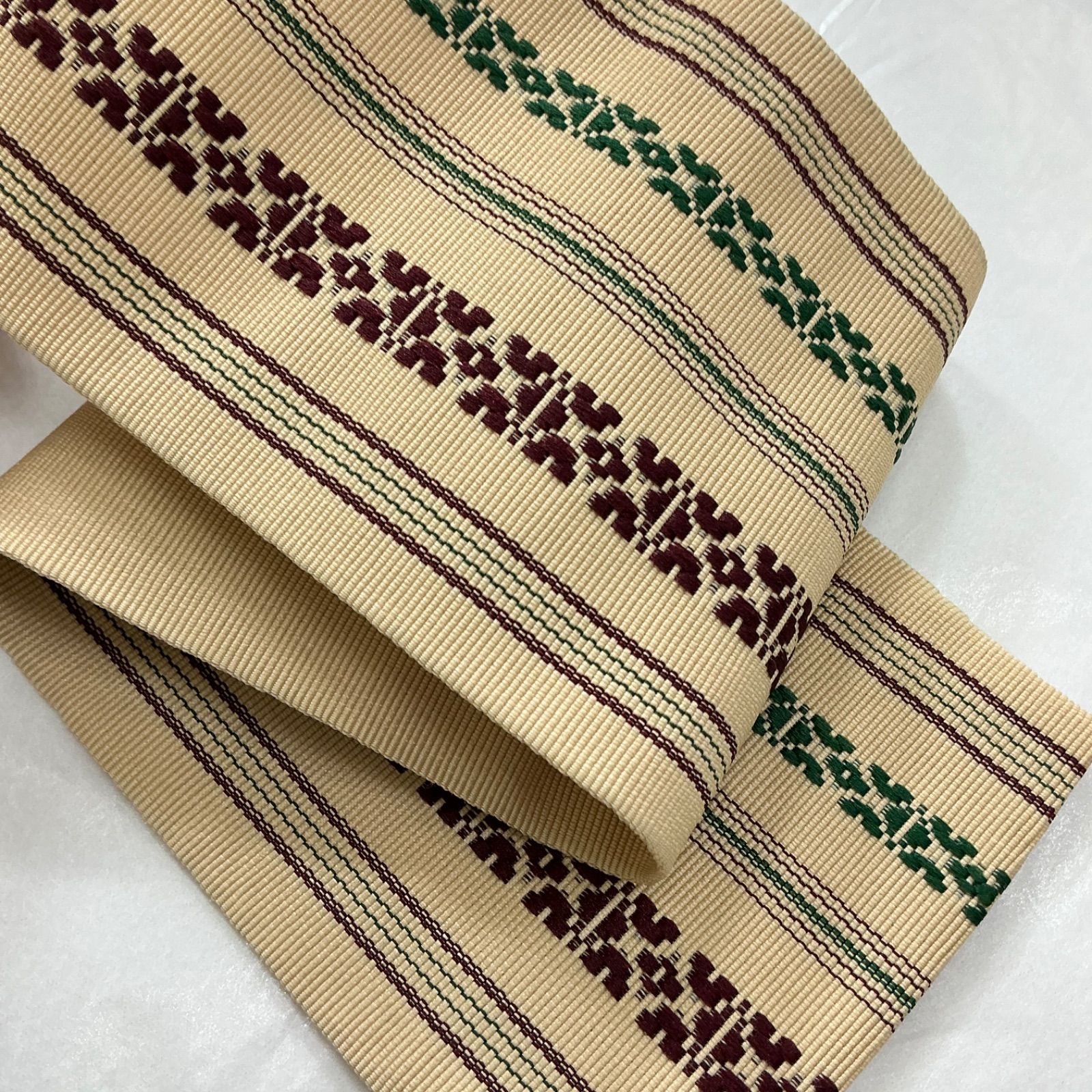 kimono+one＊男前屋＊未使用同然＊本場筑前博多織＊博多献上＊角帯＊男