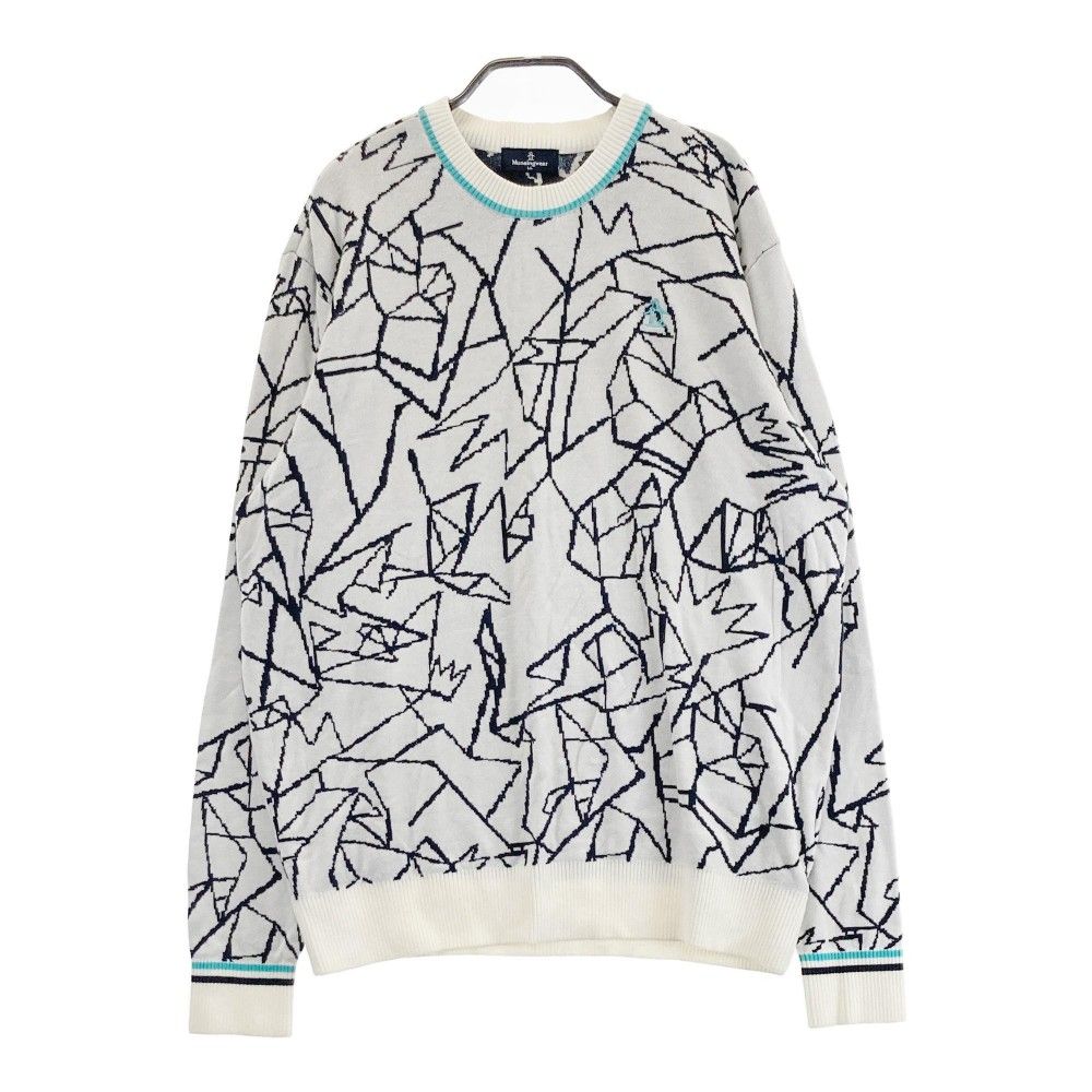 サイズ：LL MUNSING WEAR マンシングウェア 長袖ニットセーター 総柄 