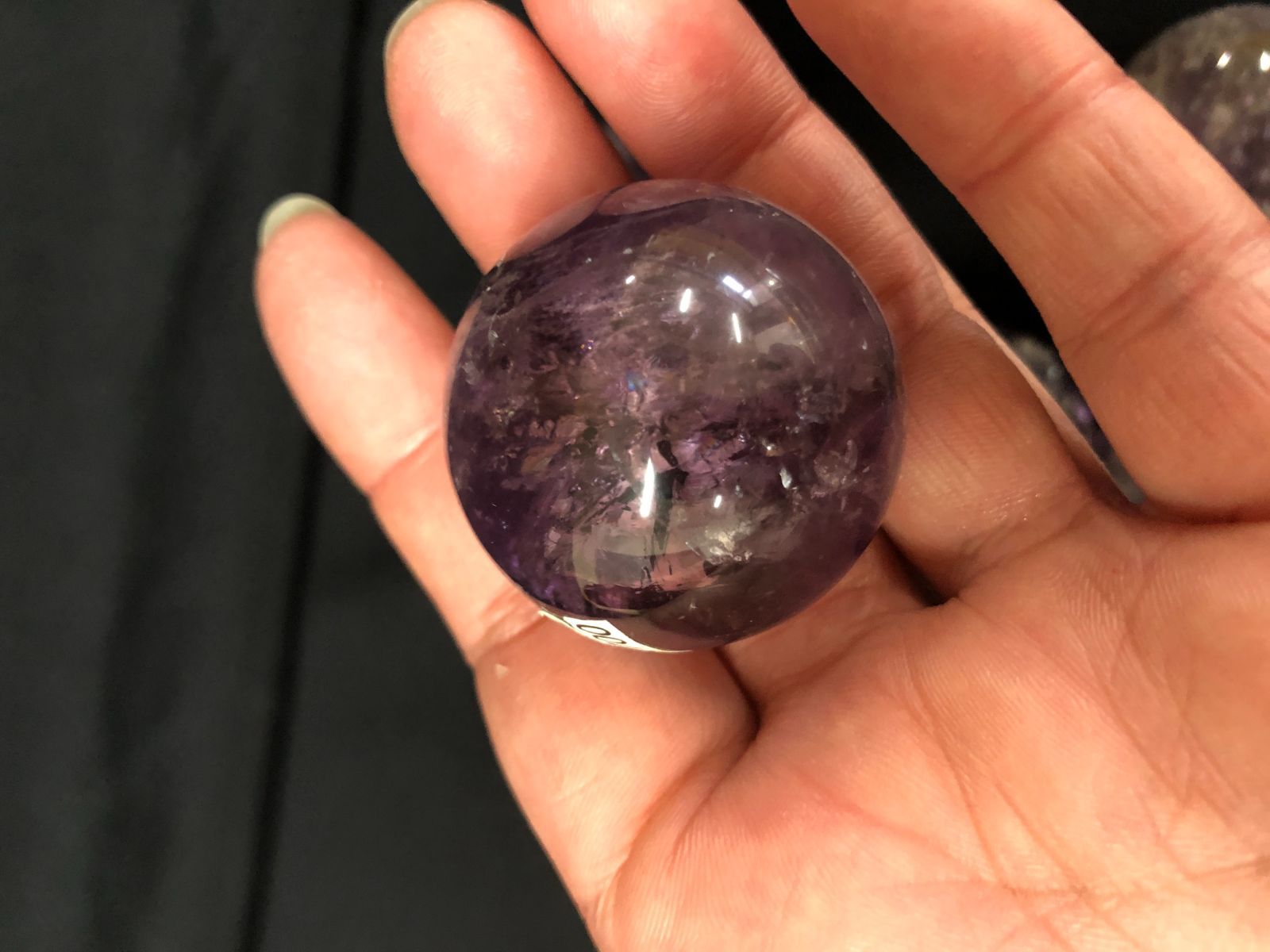  マラバ産アメジスト丸玉BOX 紫水晶 |ブラジル パラー州マラバ産 小物整理 置物 インテリア小物