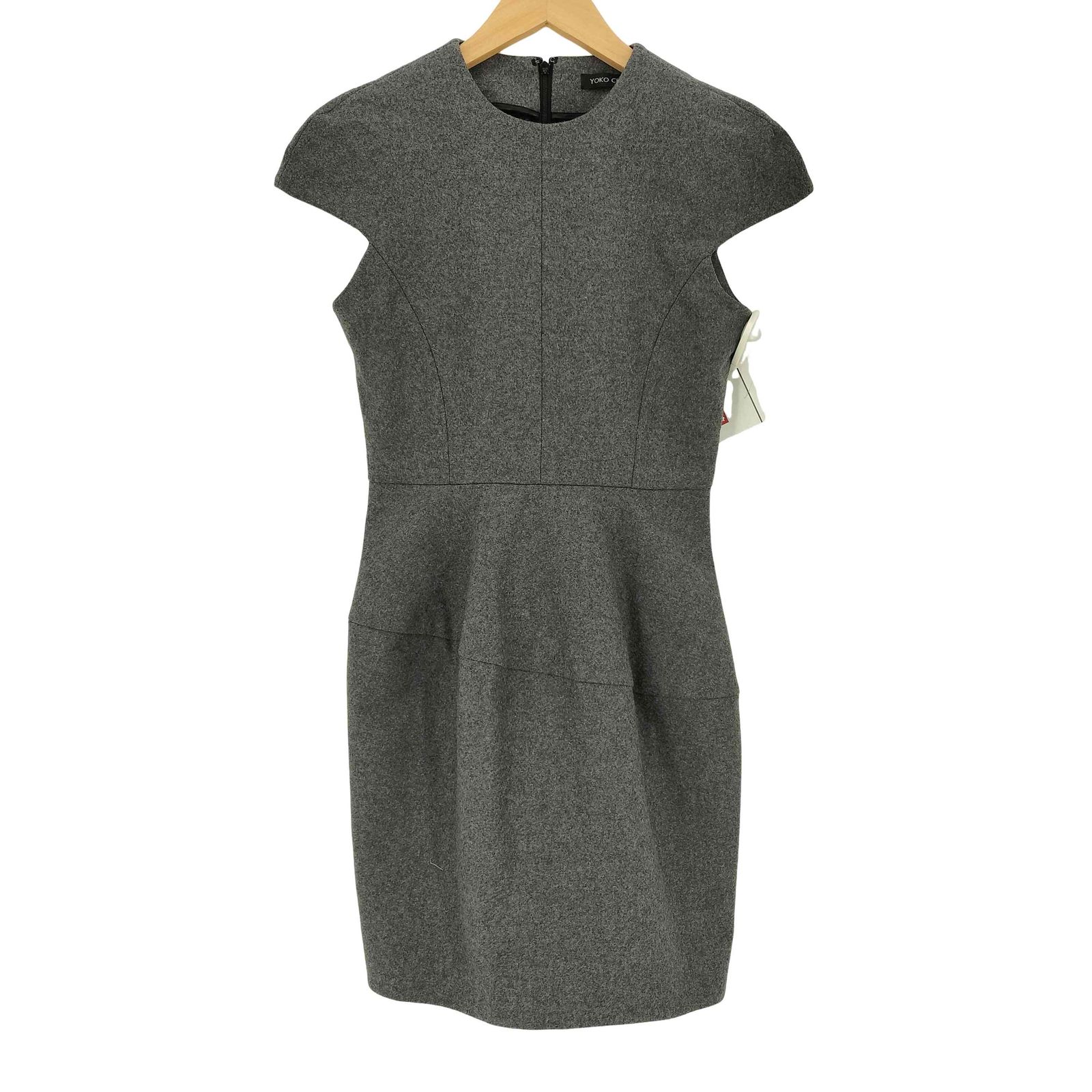 ヨーコチャン YOKO CHAN cap sleeve balloon dress ウール 膝丈 ヨーコチャン YOKO CHAN cap sleeve balloon dress ウール 膝丈